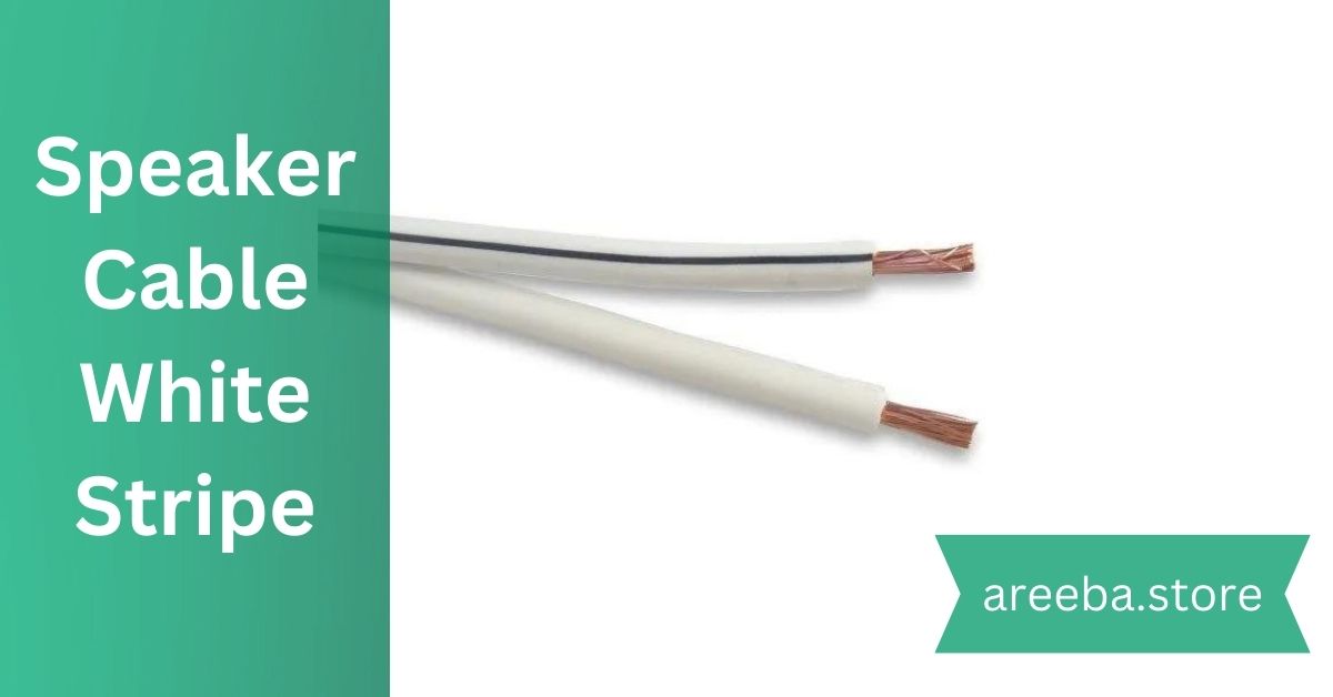 Speaker Cable White Stripe